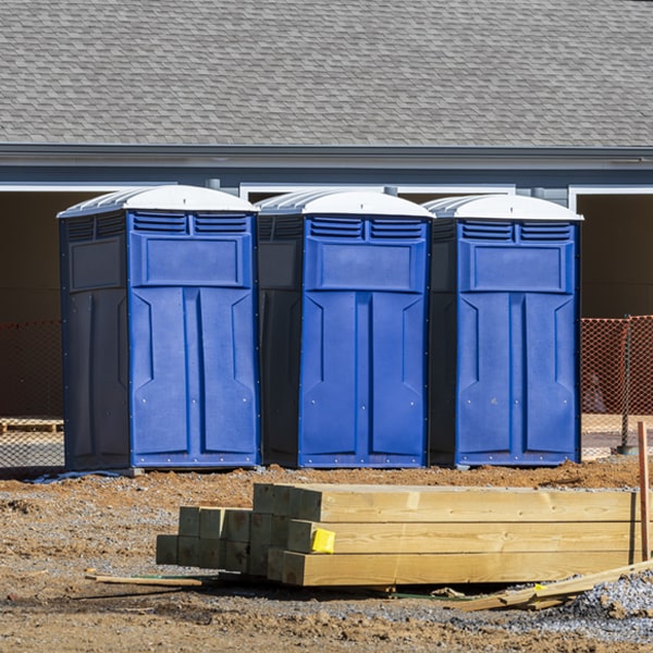 how can i report damages or issues with the porta potties during my rental period in New River Virginia